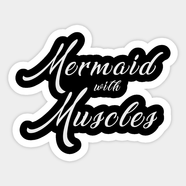 Mermaid with muscles Sticker by Actualsuperhero